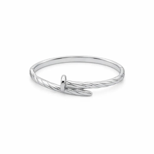 Aço Bracelete Prego Retorcido