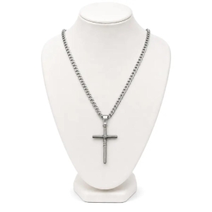 Aço Colar Masculino Cruz Soberana