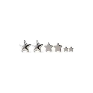 Aço trio estrelas lisas