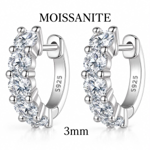 Argola MOISSANITE 5x3mm,