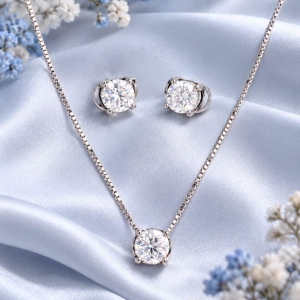 Moissanite Conjunto ponto de luz