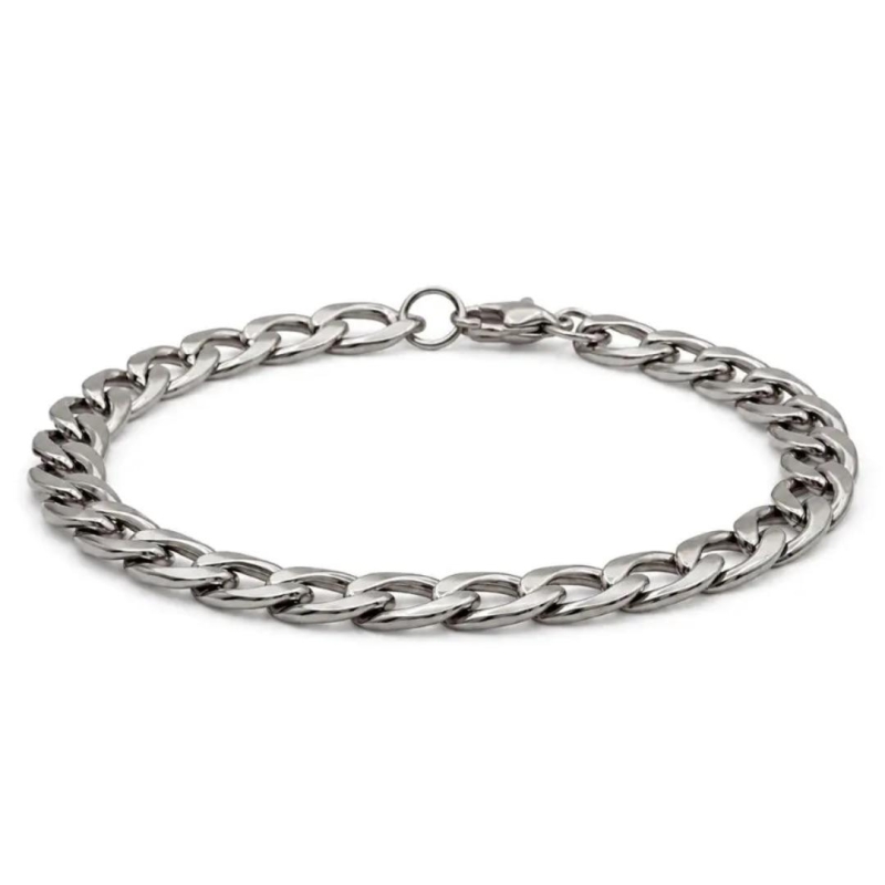 Aço Pulseira Masculina Elo 20cmx8mm