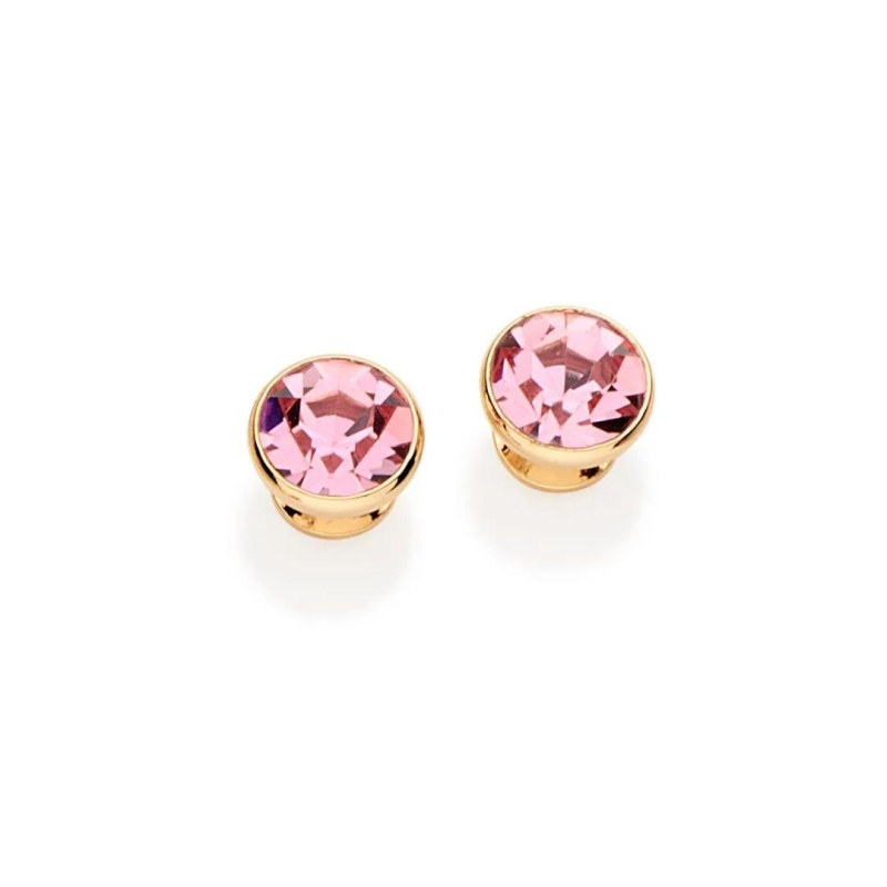 Brinco rosa médio