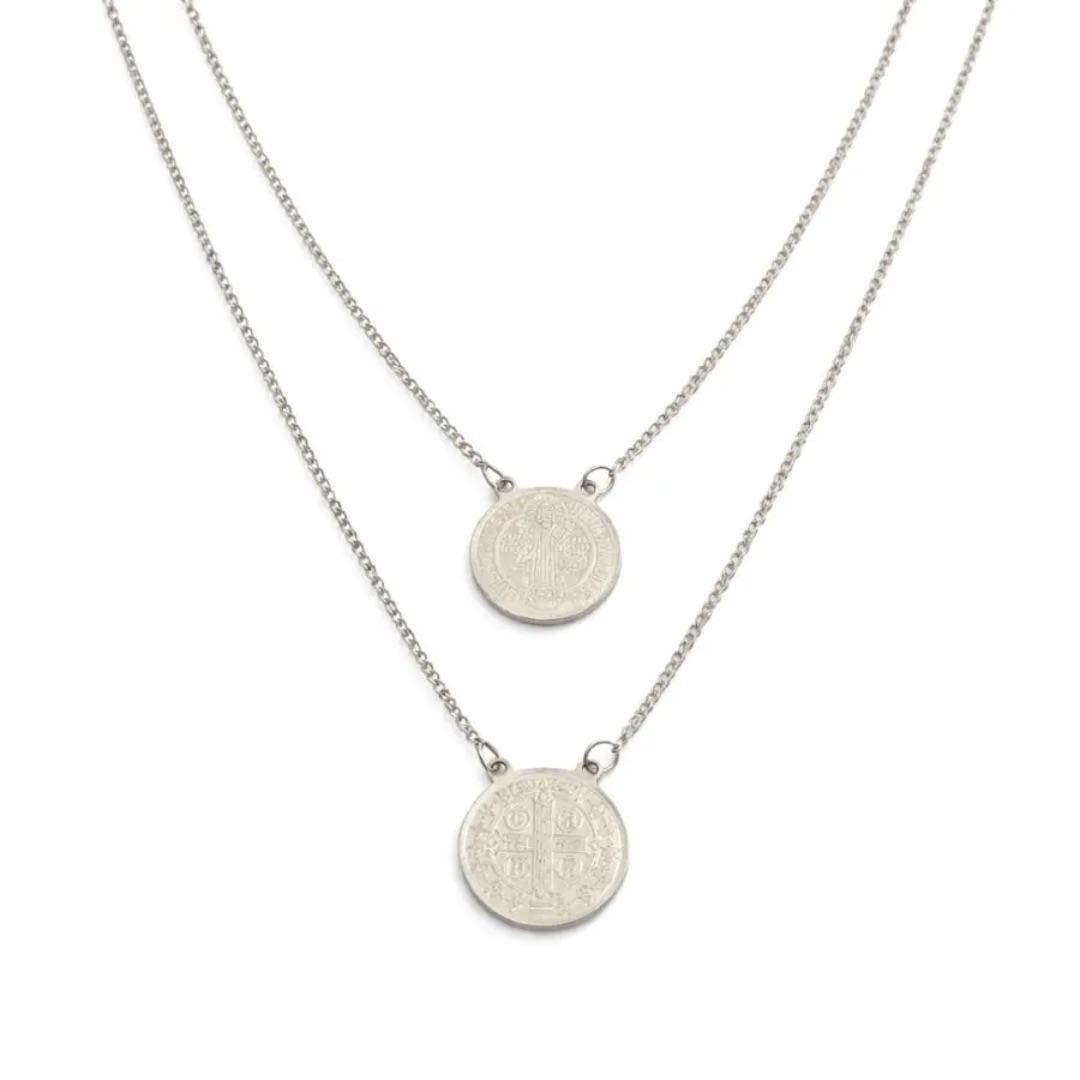 Aço Escapulário Medalha São Bento
