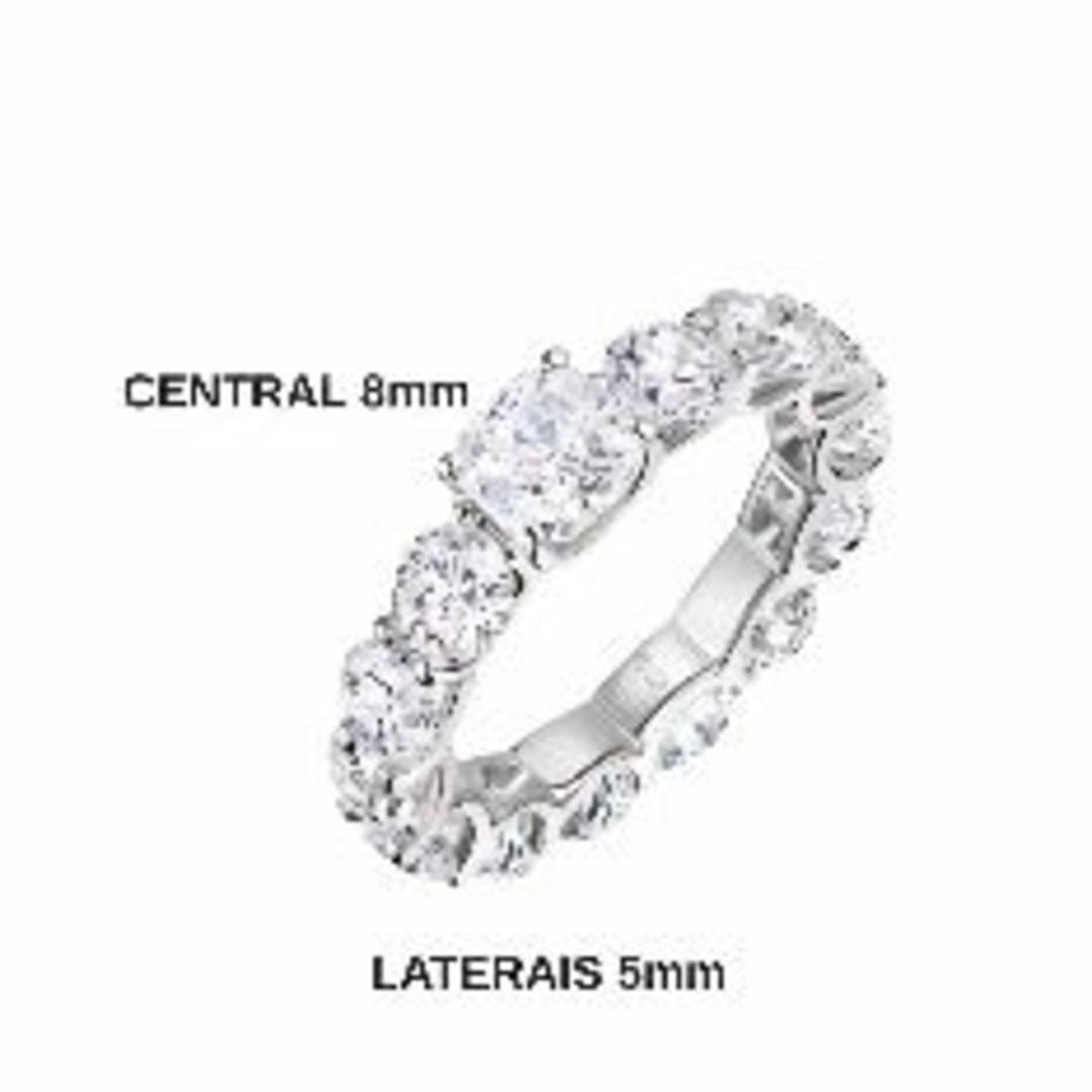 Anel MOISSANITE grande rodio