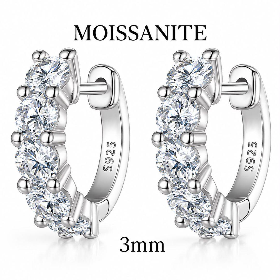 Argola MOISSANITE 5x3mm,