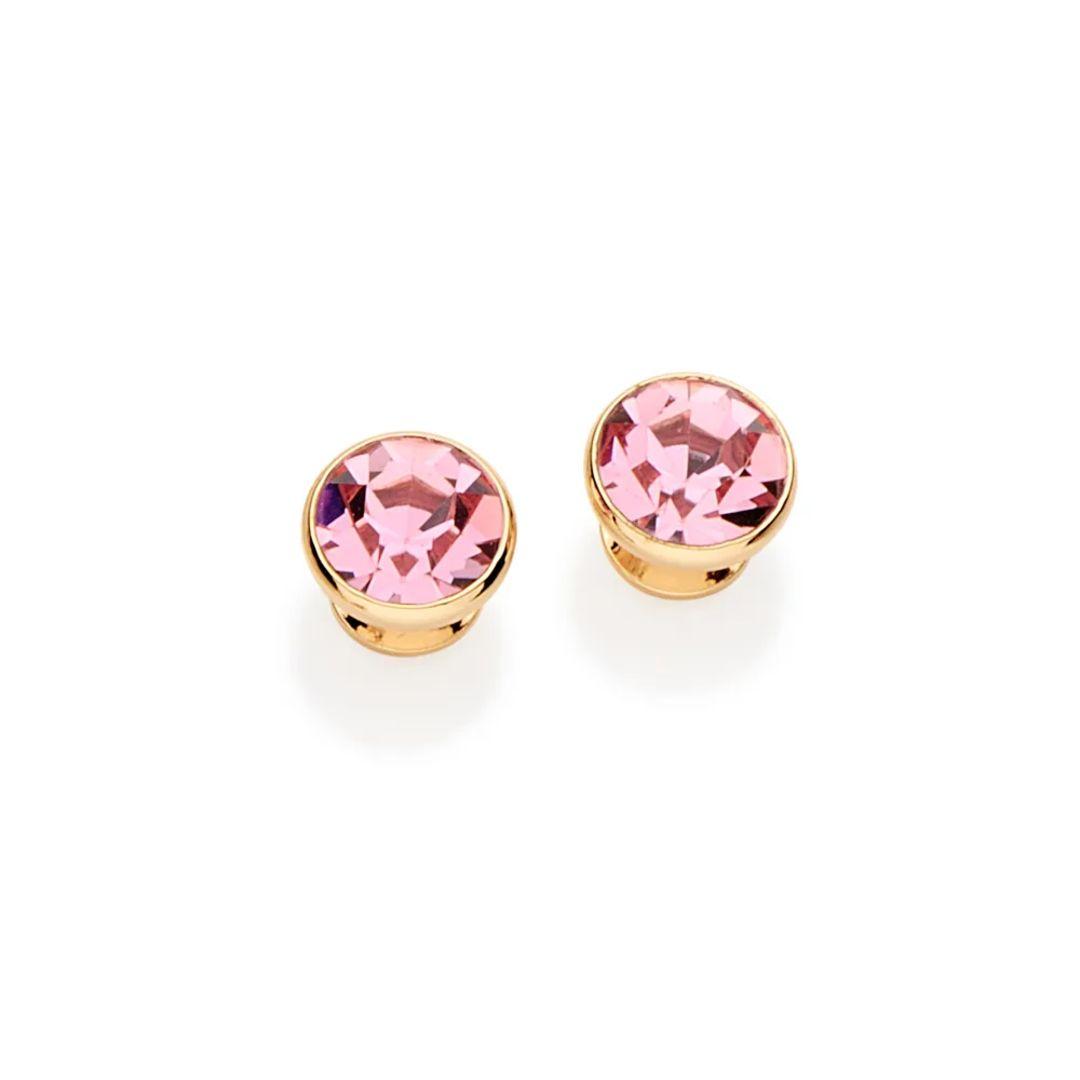 Brinco rosa médio