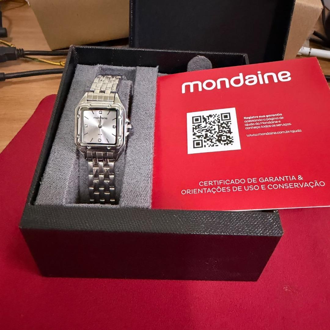Relogio Mondaine Prata Quadrado