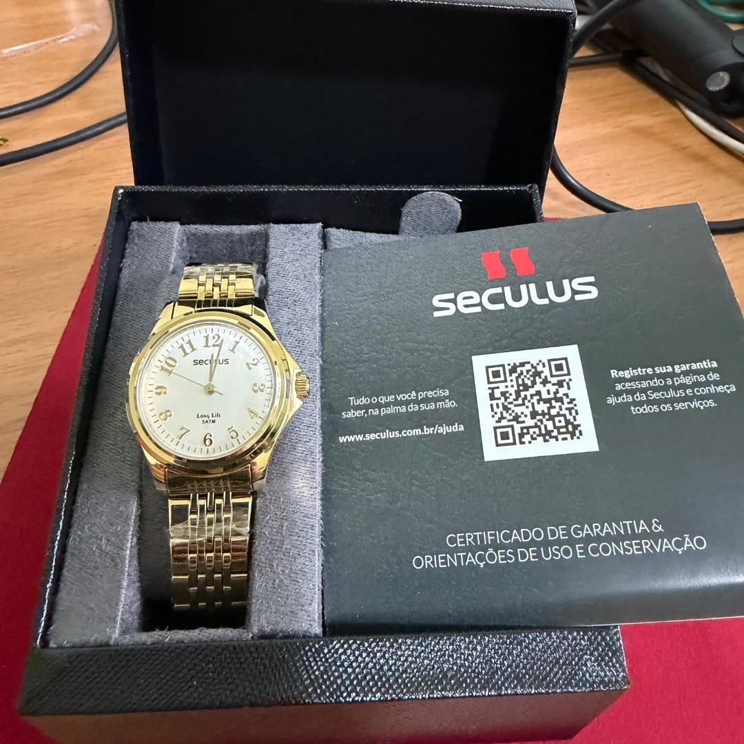 Relógio Seculus Dourado
