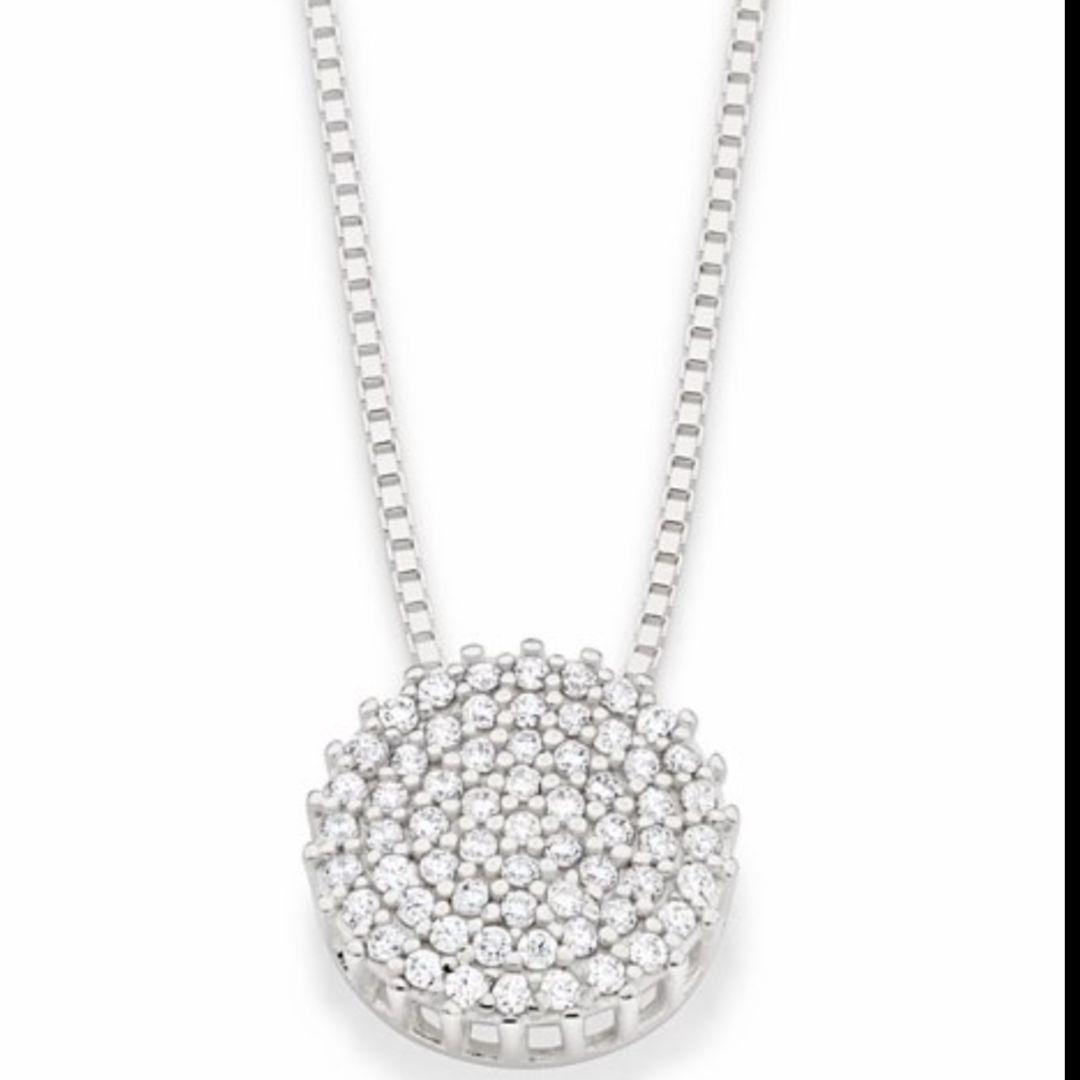 Conjunto Pavê maior em Prata 925